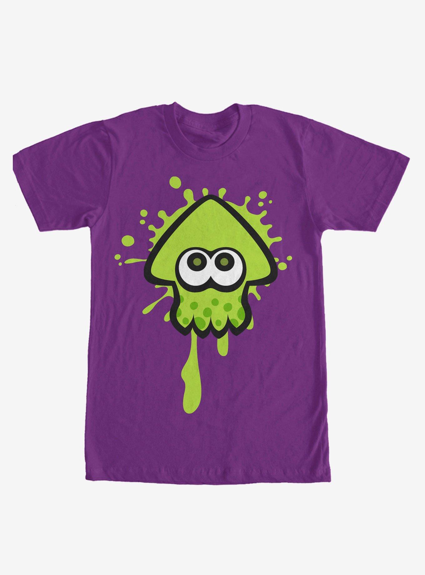 Nintendo Splatoon Lime Green Inkling Squid T-Shirt, PURPLE, hi-res