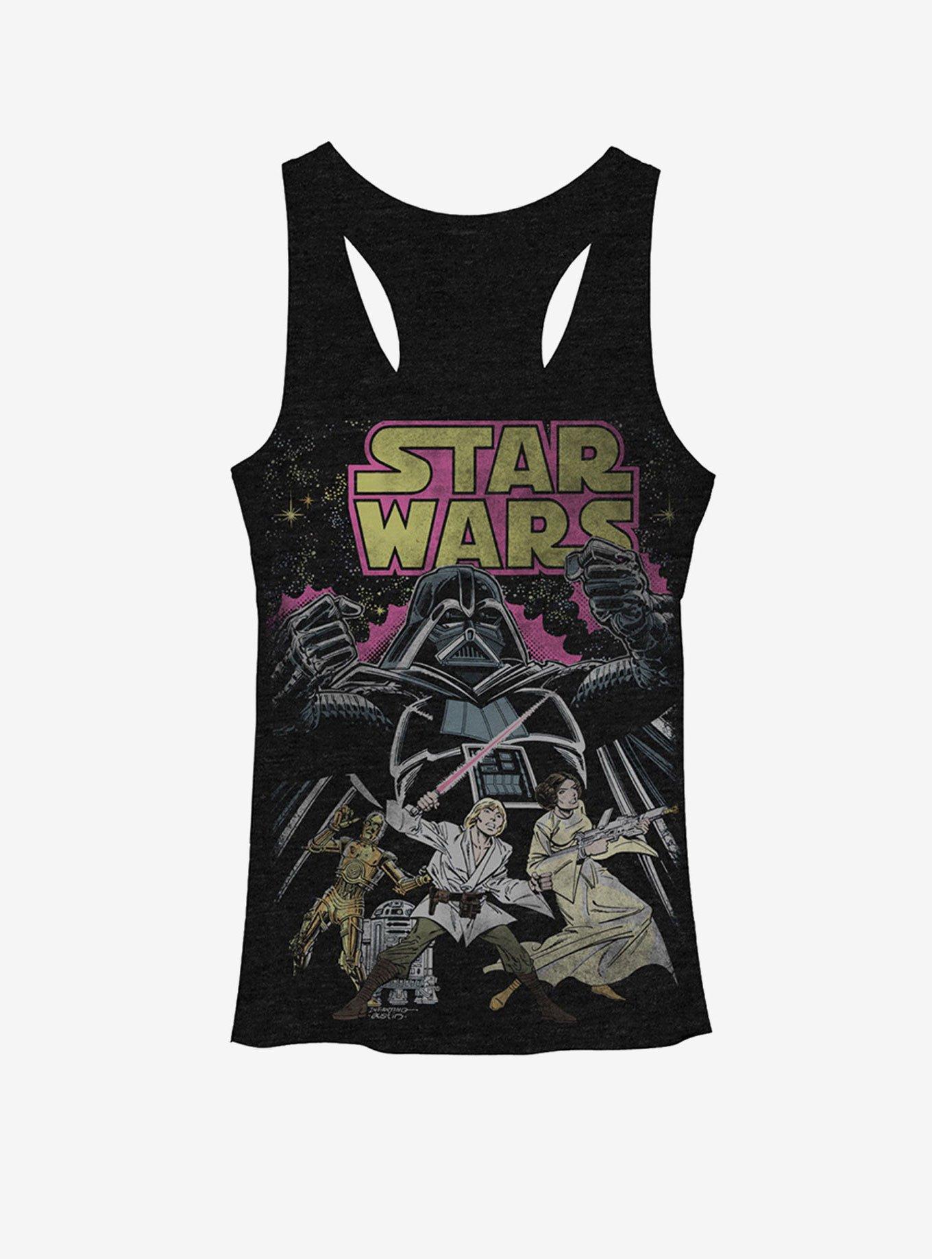 Star Wars Comic Cover Womens Tank Top, BLK HTR, hi-res