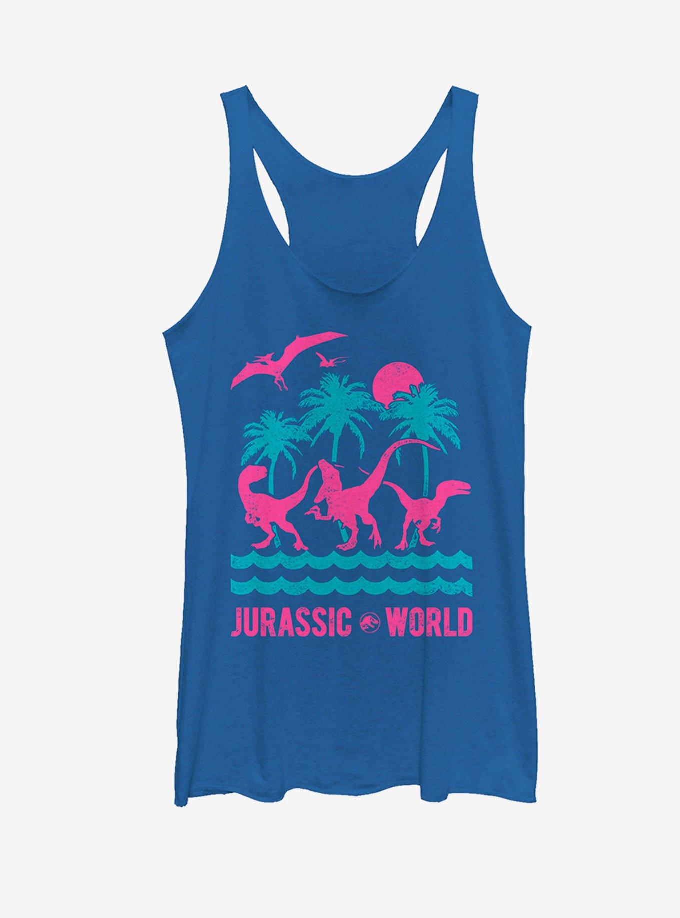 Jurassic World Fallen Kingdom Tropical Dinosaurs Womens Tank Top, , hi-res