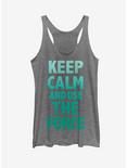Star Wars Keep Calm and Use the Force Womens Tank Top, GRAY HTR, hi-res