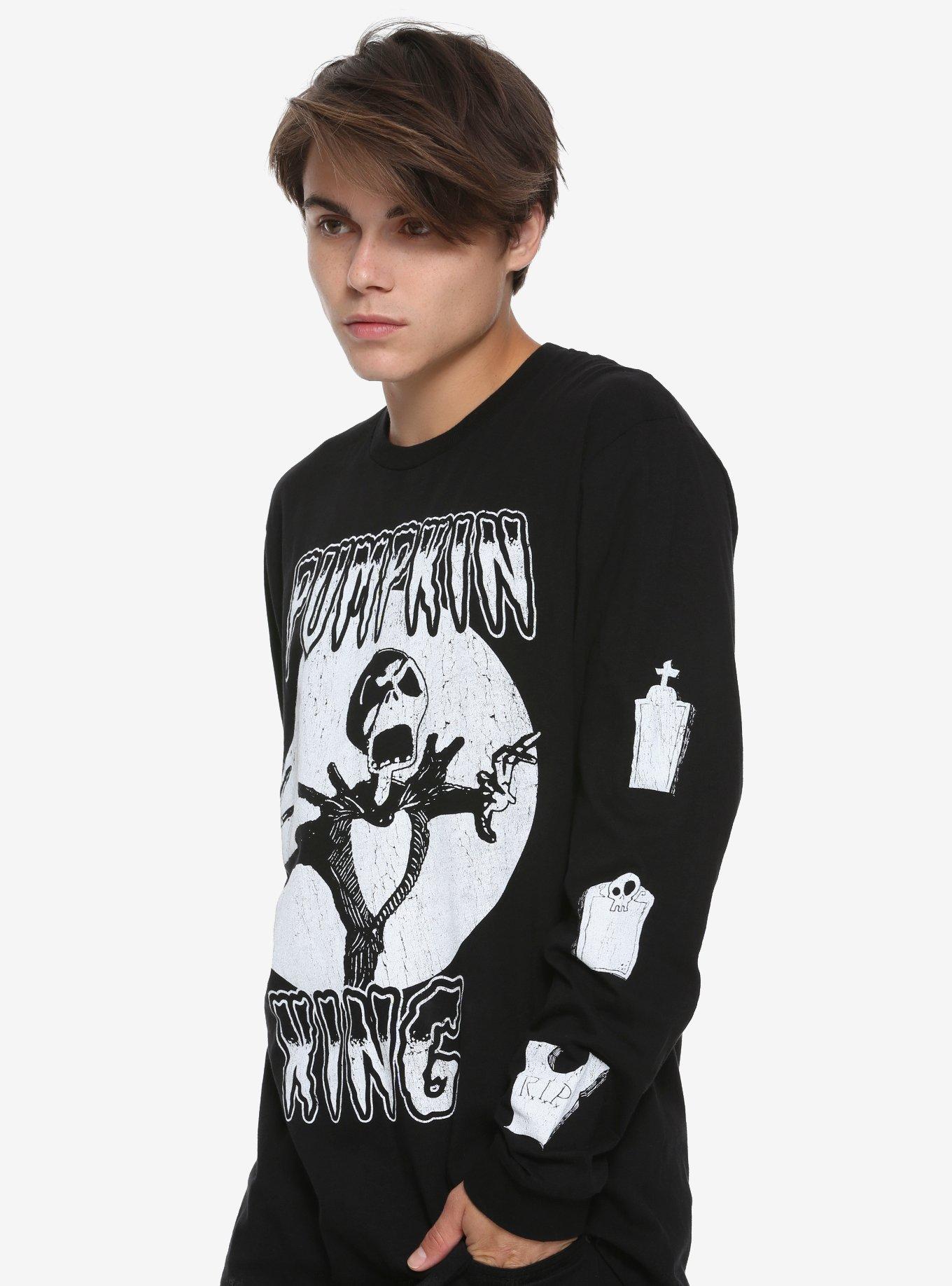 The Nightmare Before Christmas Pumpkin King Long-Sleeve T-Shirt Hot Topic Exclusive, BLACK, hi-res