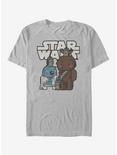 Star Wars Episode VIII The Last Jedi Cartoon Porg Party T-Shirt, SILVER, hi-res