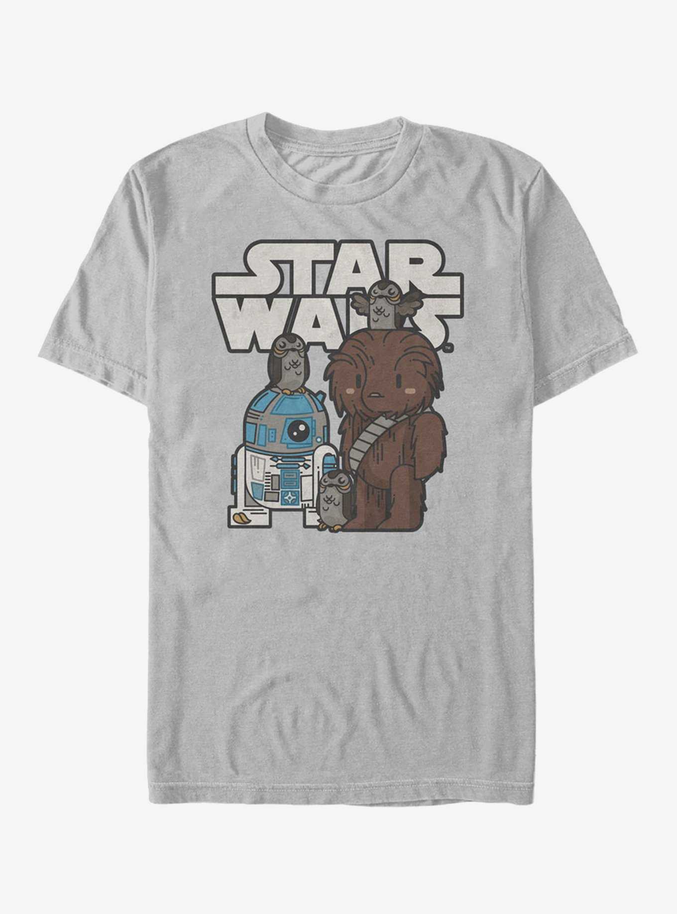 Star Wars Episode VIII The Last Jedi Cartoon Porg Party T-Shirt, , hi-res