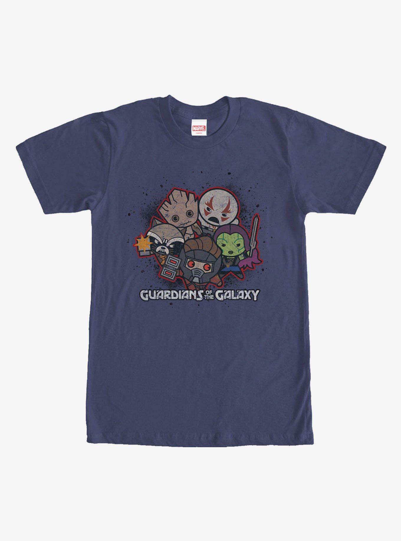 Marvel Guardians of the Galaxy Kawaii T-Shirt, NAVY, hi-res