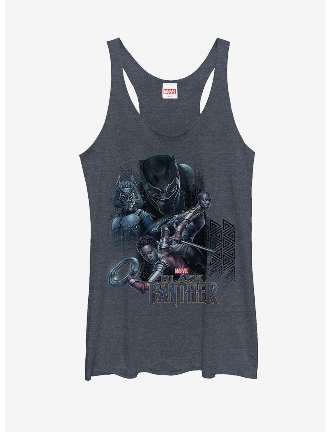 Marvel Black Panther Character View Womens Tank Top, NAVY HTR, hi-res