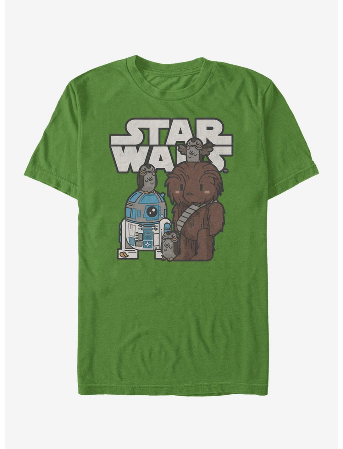 Star Wars: The Last Jedi Cartoon Porg Party T-Shirt, KELLY, hi-res