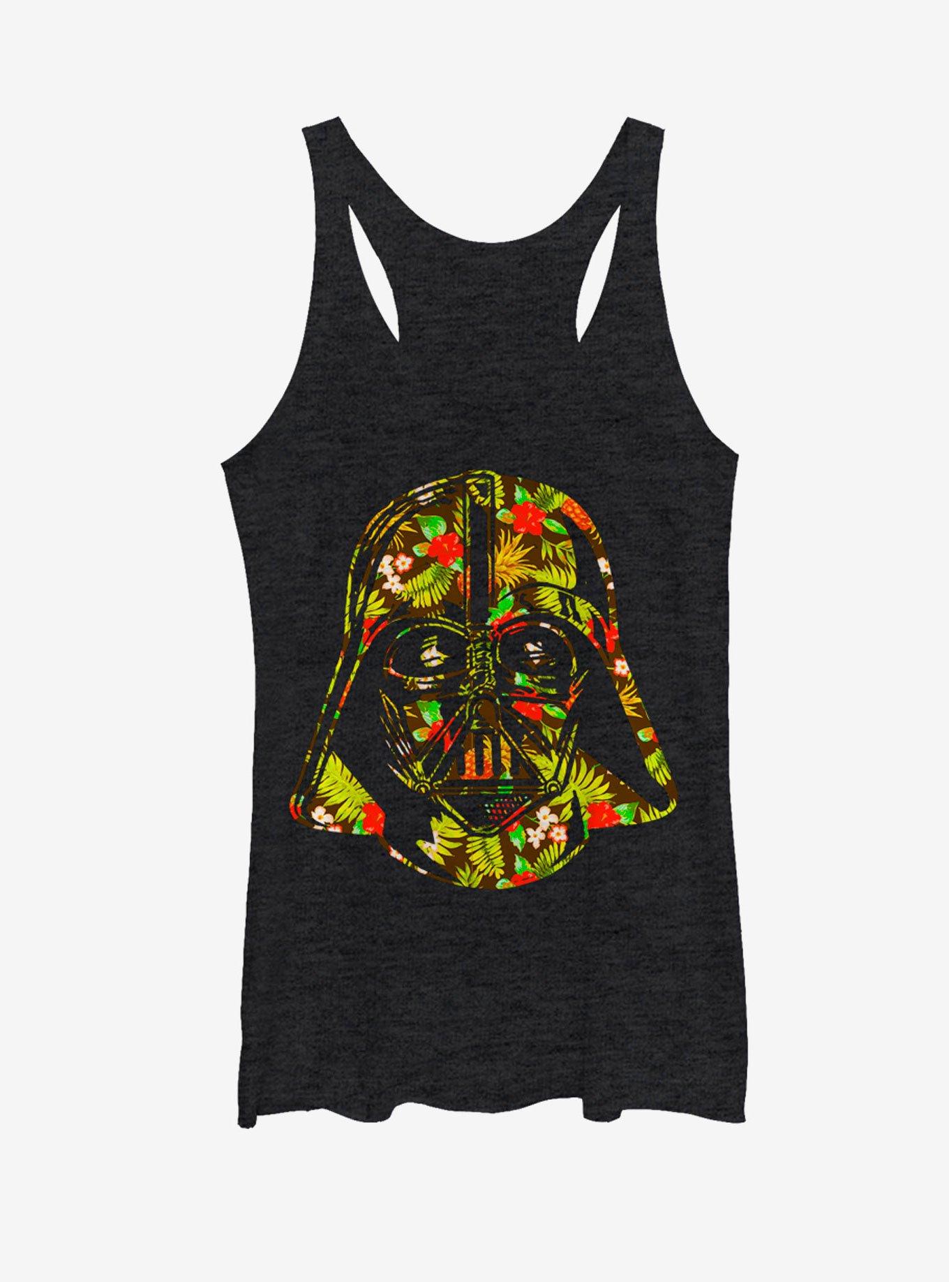 Star Wars Hawaiian Print Darth Vader Helmet Womens Tank Top, , hi-res