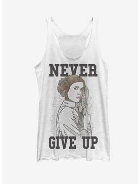 Star Wars Princess Leia Never Give Up Womens Tank Top, , hi-res