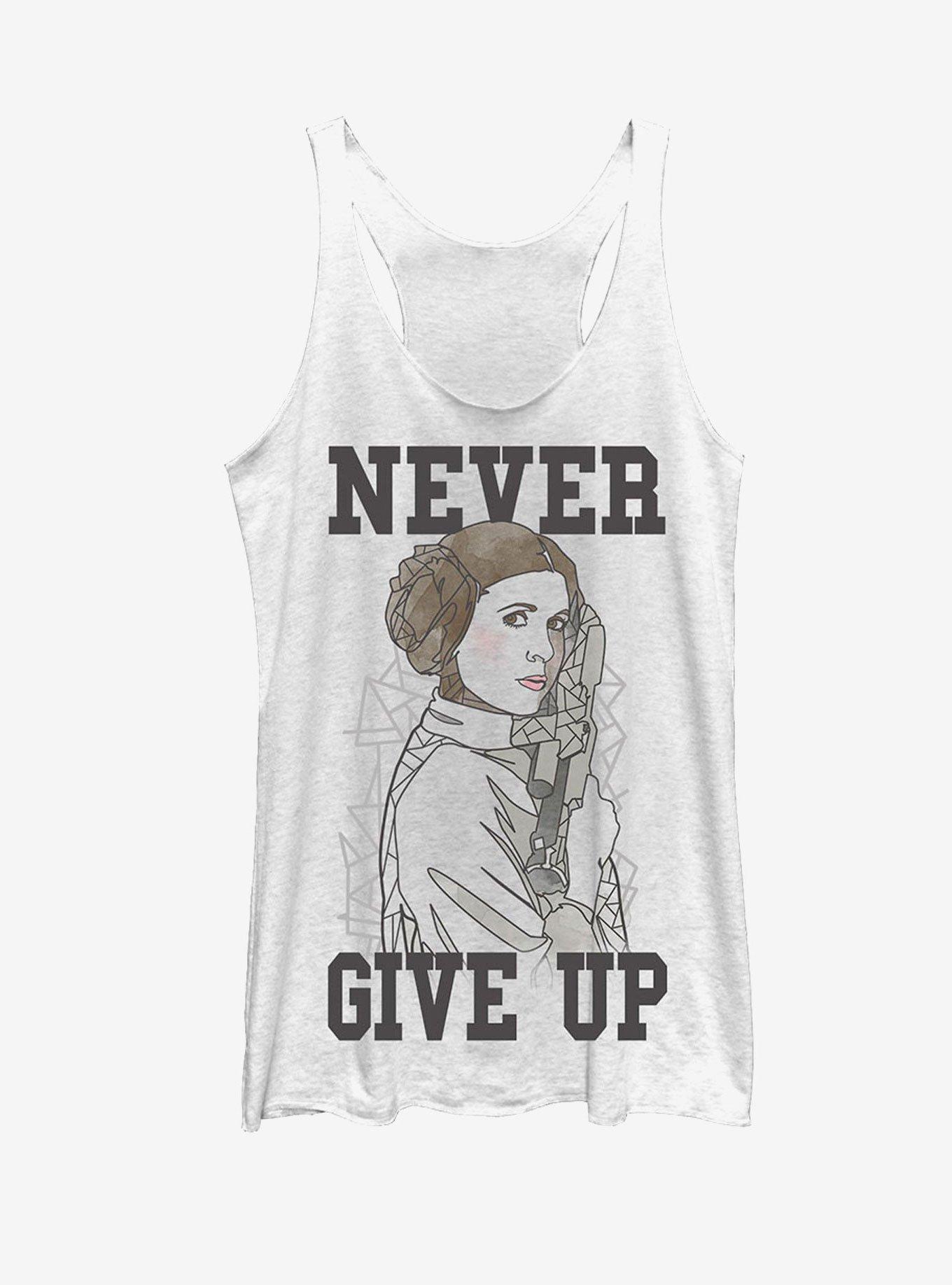 Star Wars Princess Leia Never Give Up Womens Tank Top, , hi-res