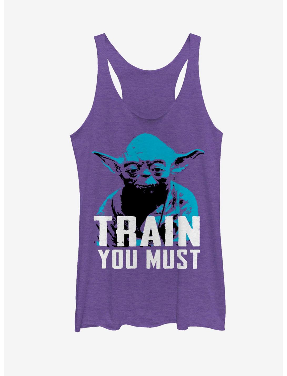 Star Wars Yoda Train You Must Womens Tank Top, PUR HTR, hi-res
