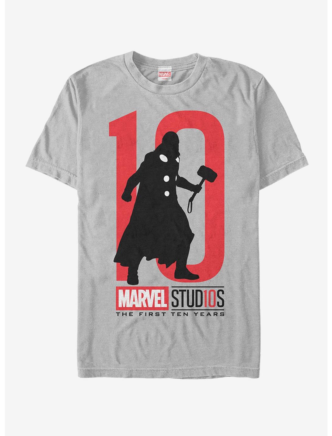 Marvel MCU 10th Anniversary Thor T-Shirt, SILVER, hi-res