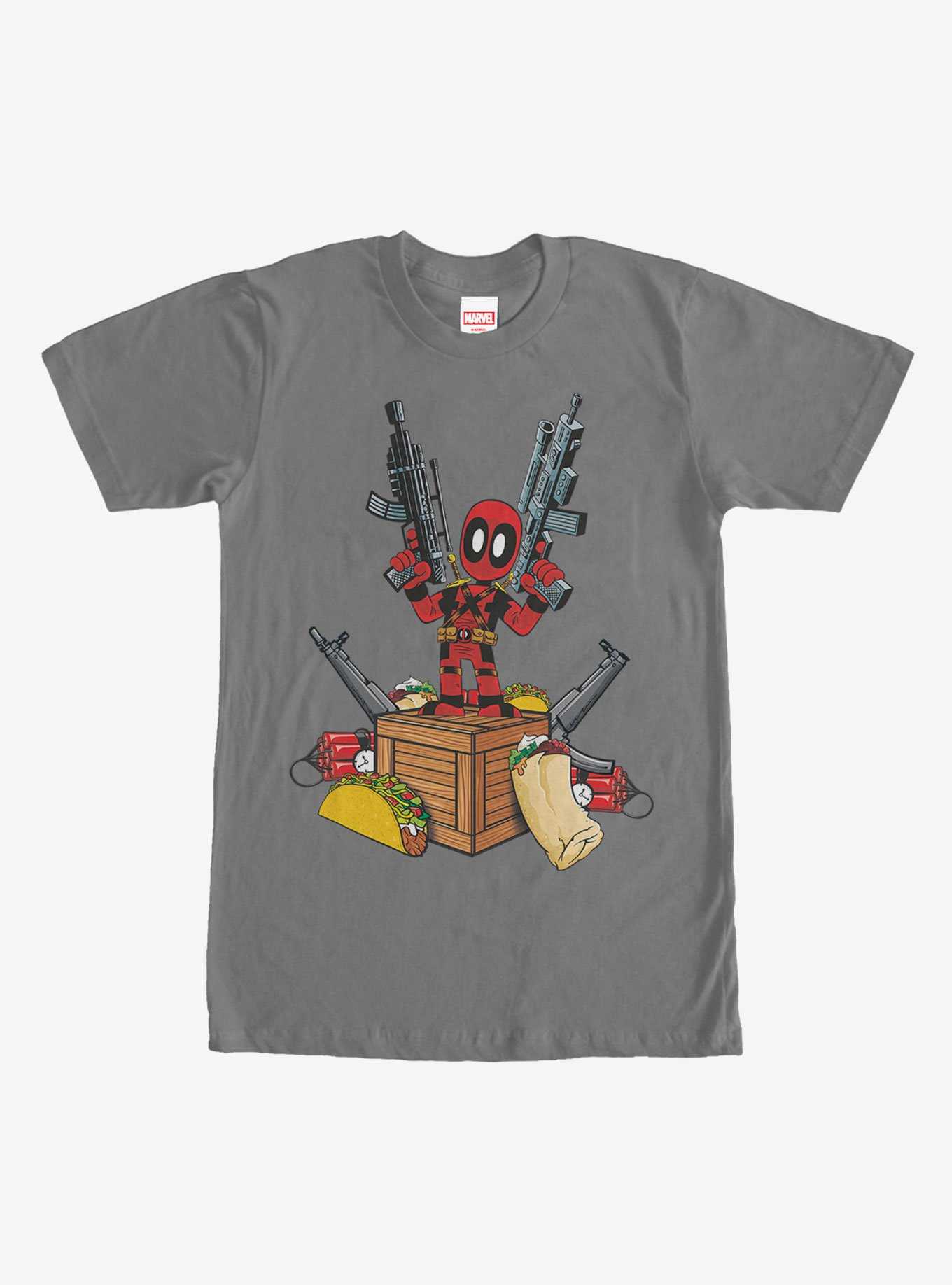Marvel Deadpool Weapons and Food T-Shirt, , hi-res