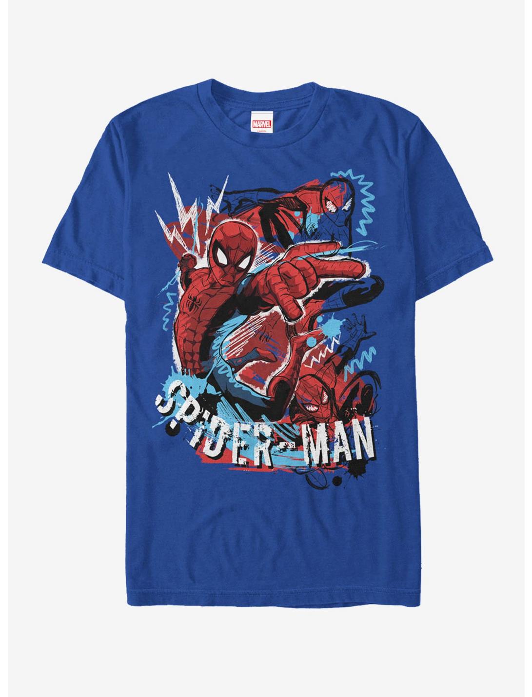 Marvel Spider-Man Cartoon T-Shirt, ROYAL, hi-res