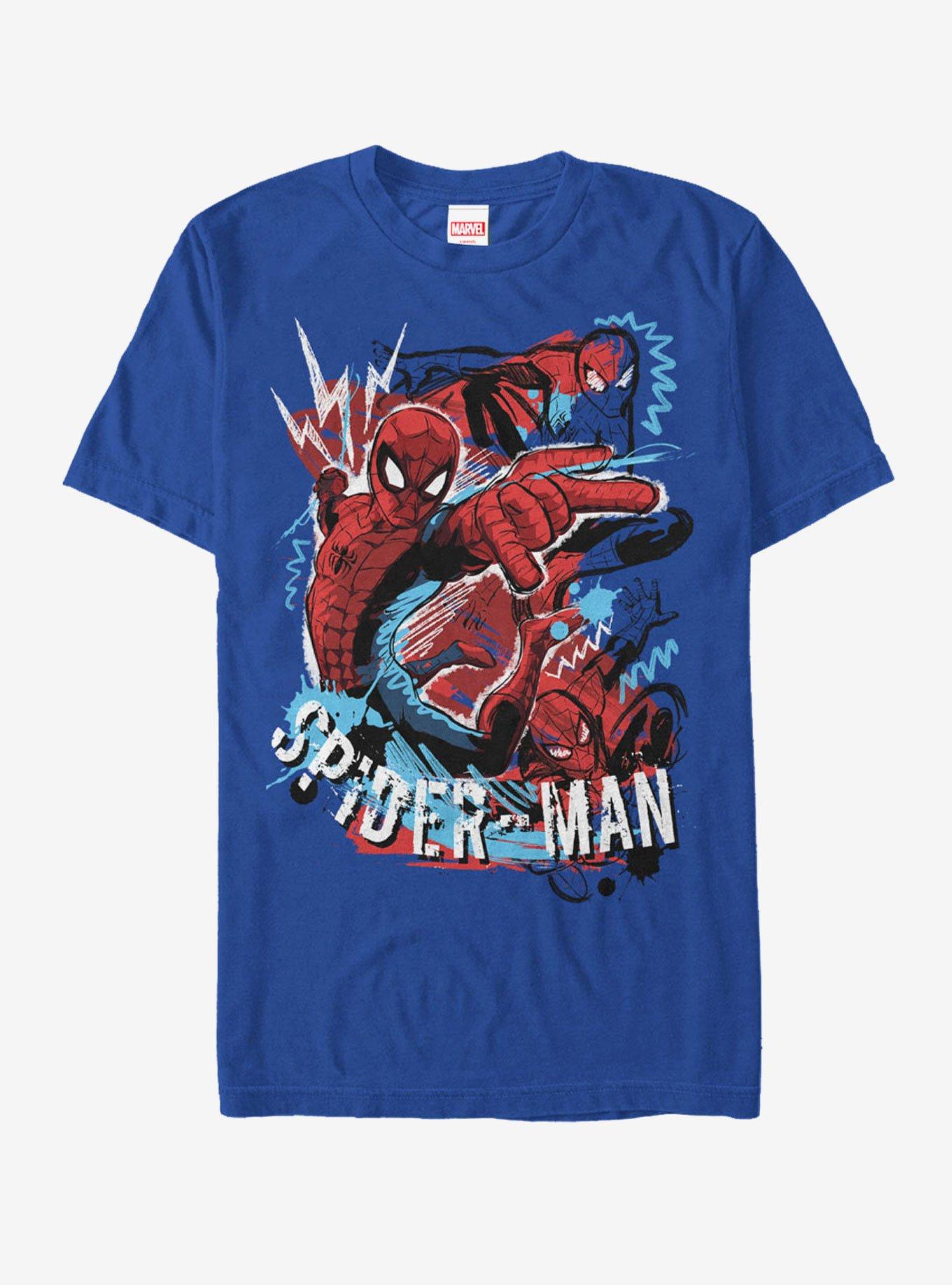 Marvel Spider-Man Cartoon T-Shirt, ROYAL, hi-res