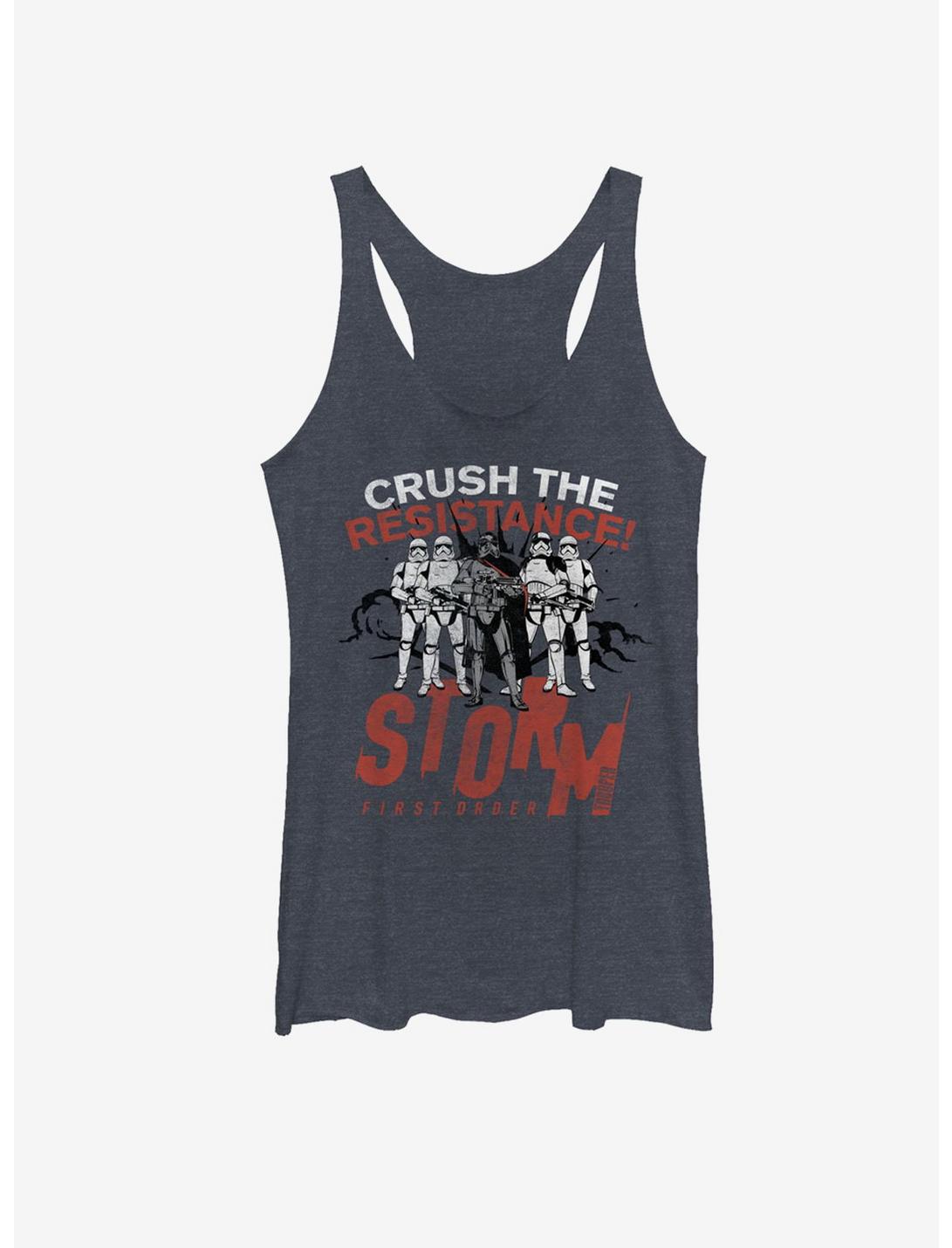 Star Wars: The Last Jedi Crush the Resistance Womens Tank Top, NAVY HTR, hi-res