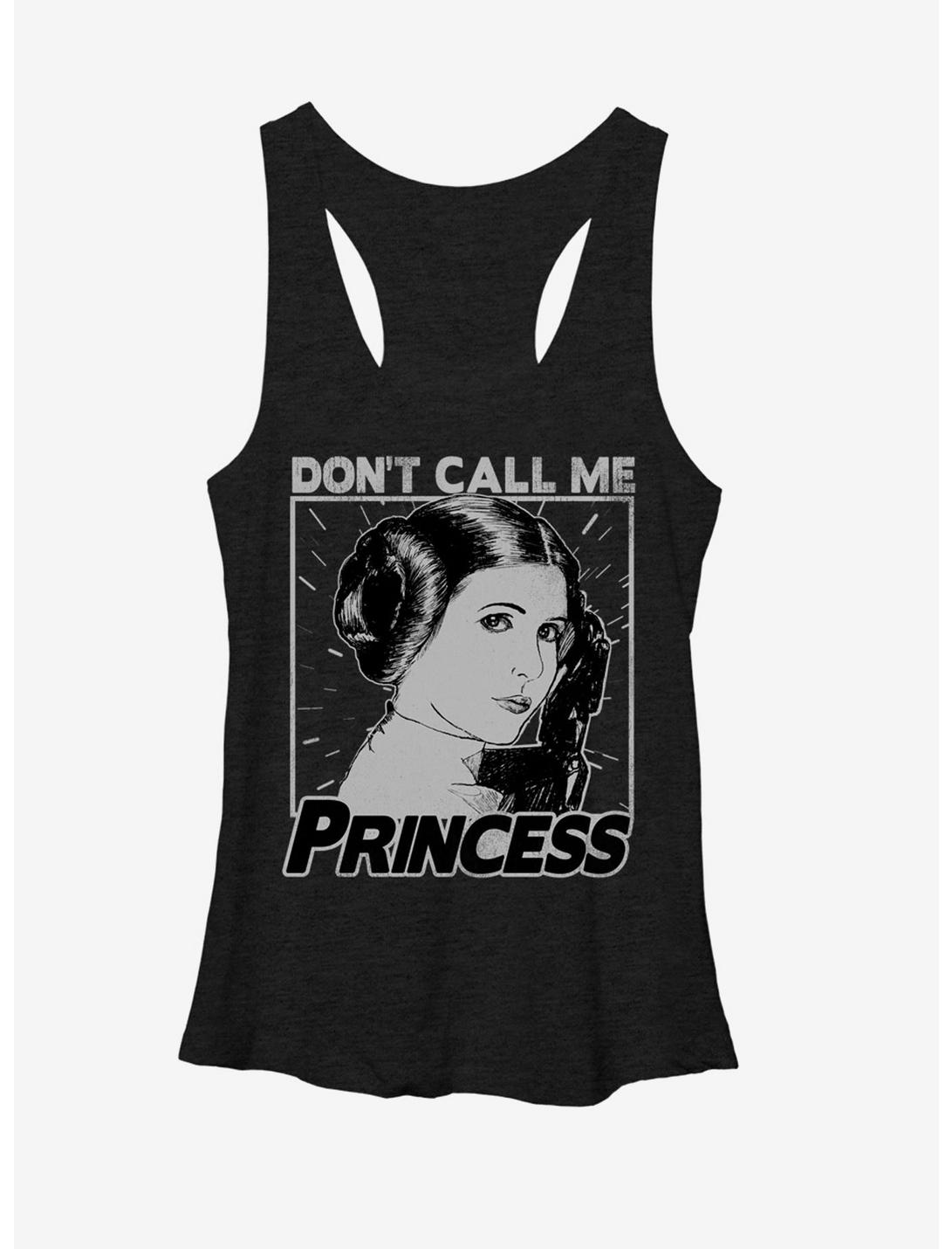 Star Wars Don't Call Me Princess Womens Tank Top, BLK HTR, hi-res