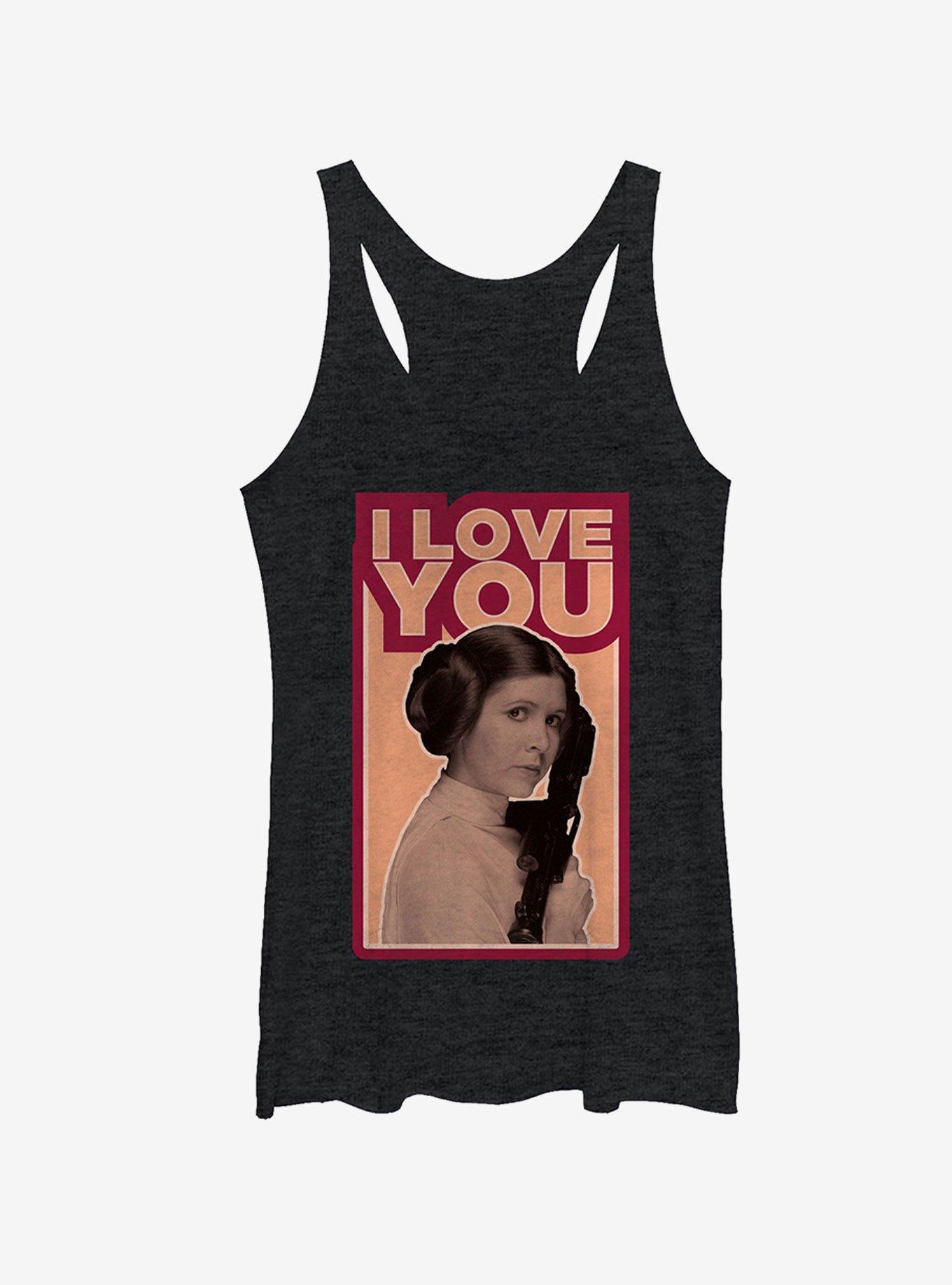 Star Wars Princess Leia I Love You Womens Tank Top, , hi-res