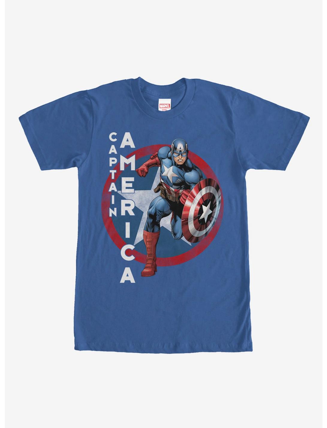 Marvel Captain America T-Shirt, ROYAL, hi-res