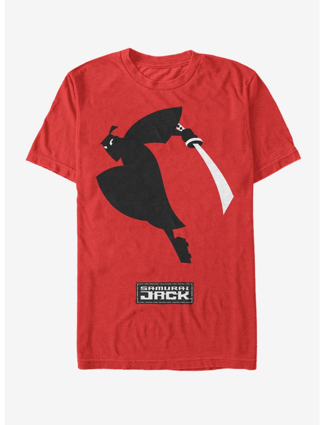 Samurai Jack Katana Shadow T-Shirt, RED, hi-res