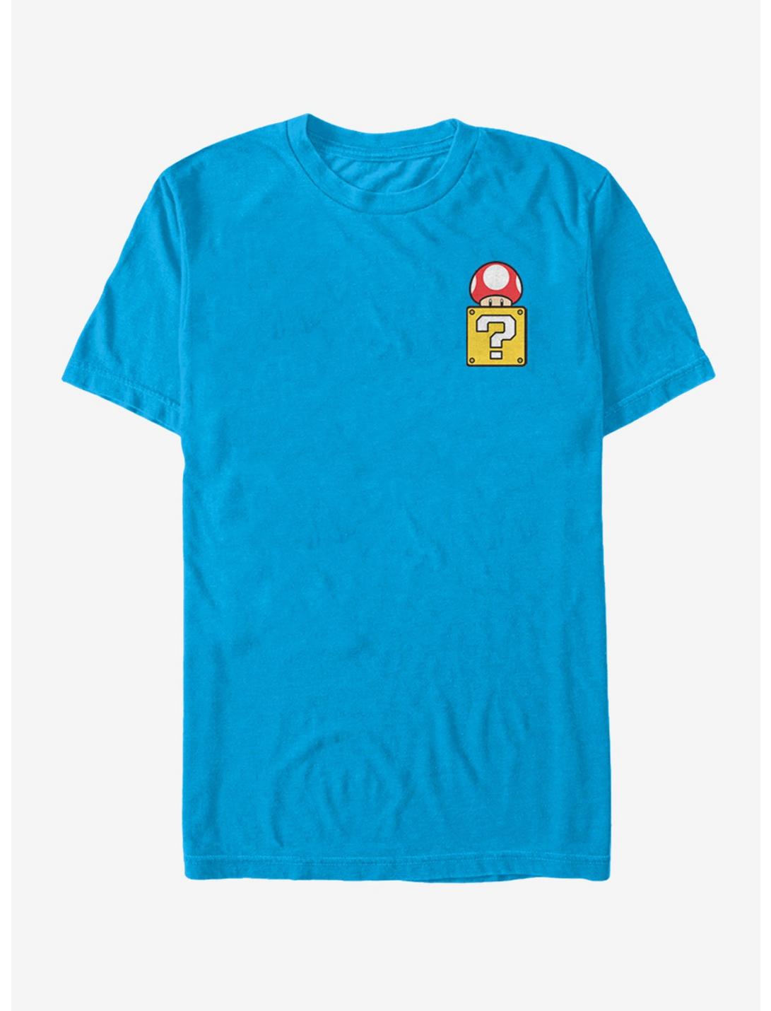 Nintendo Super Mario Bros. Question Box Mushroom T-Shirt, TURQ, hi-res