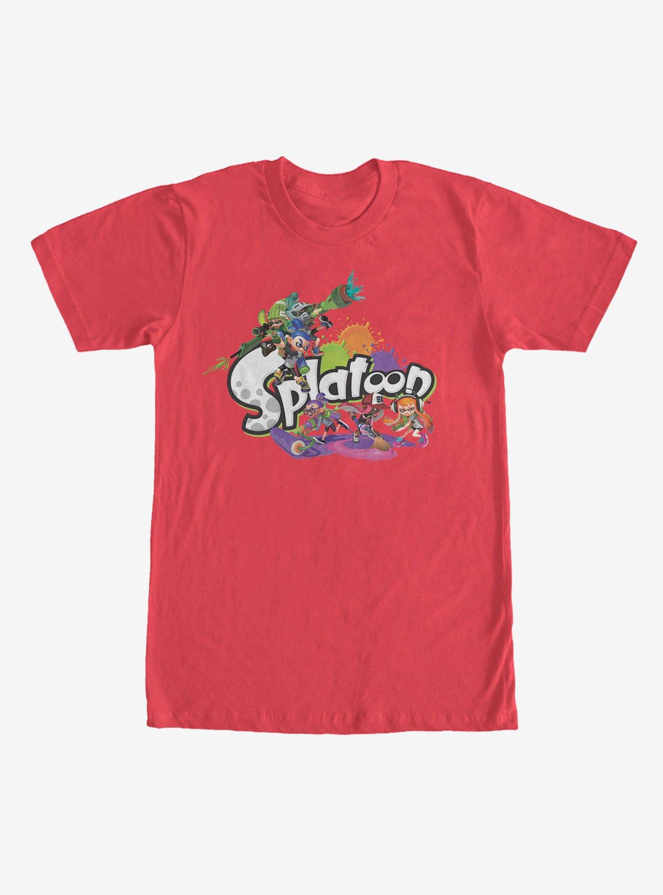 Nintendo Splatoon Inkling Humanoid T-Shirt, RED, hi-res