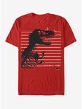 Jurassic Park T-Rex Fence T-Shirt, RED, hi-res