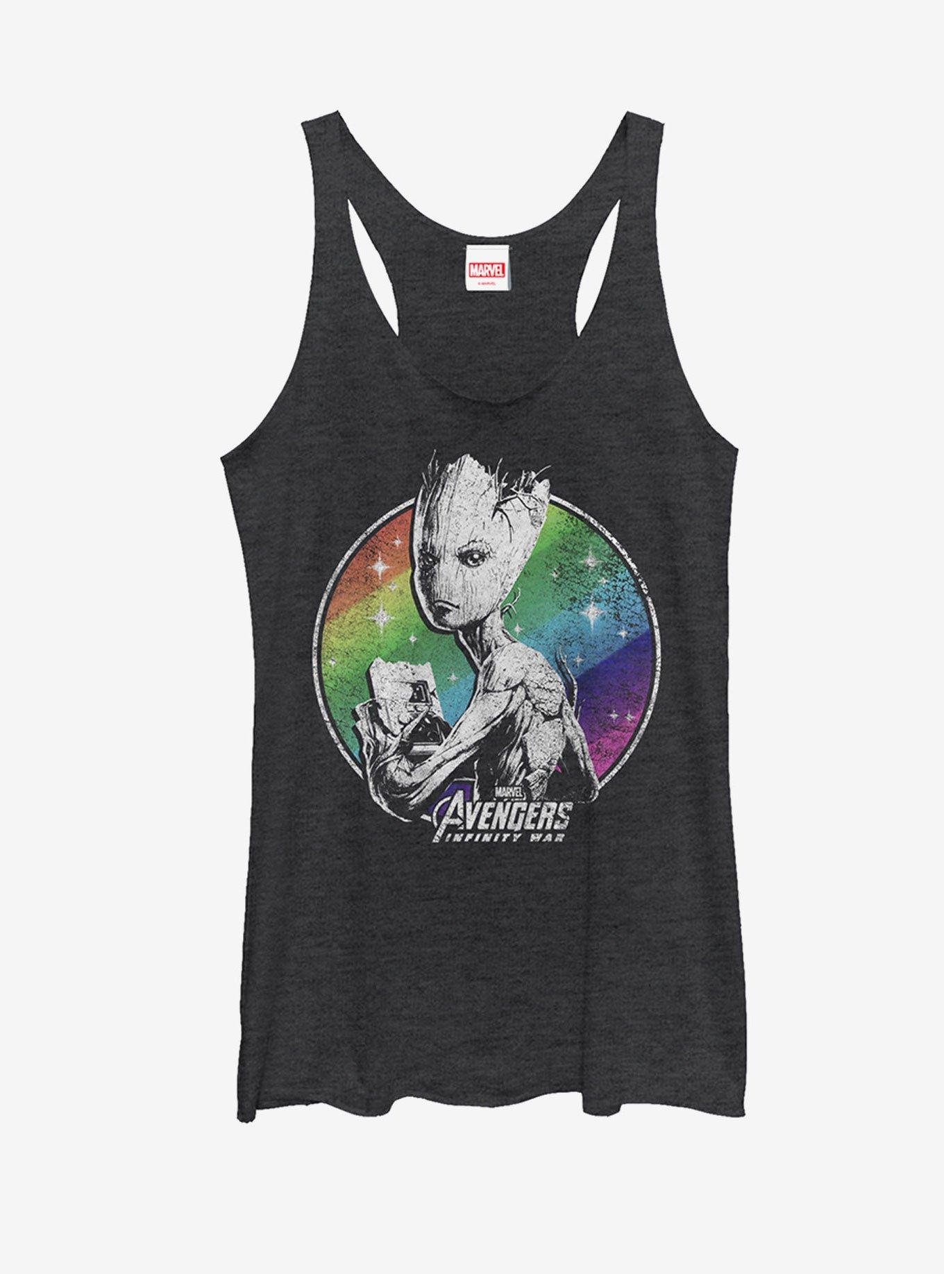 Marvel Avengers: Infinity War Groot Rainbow Womens Tank Top, , hi-res