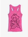 Nintendo Super Mario Bros. Princess Peach Womens Tank Top, PINK HTR, hi-res