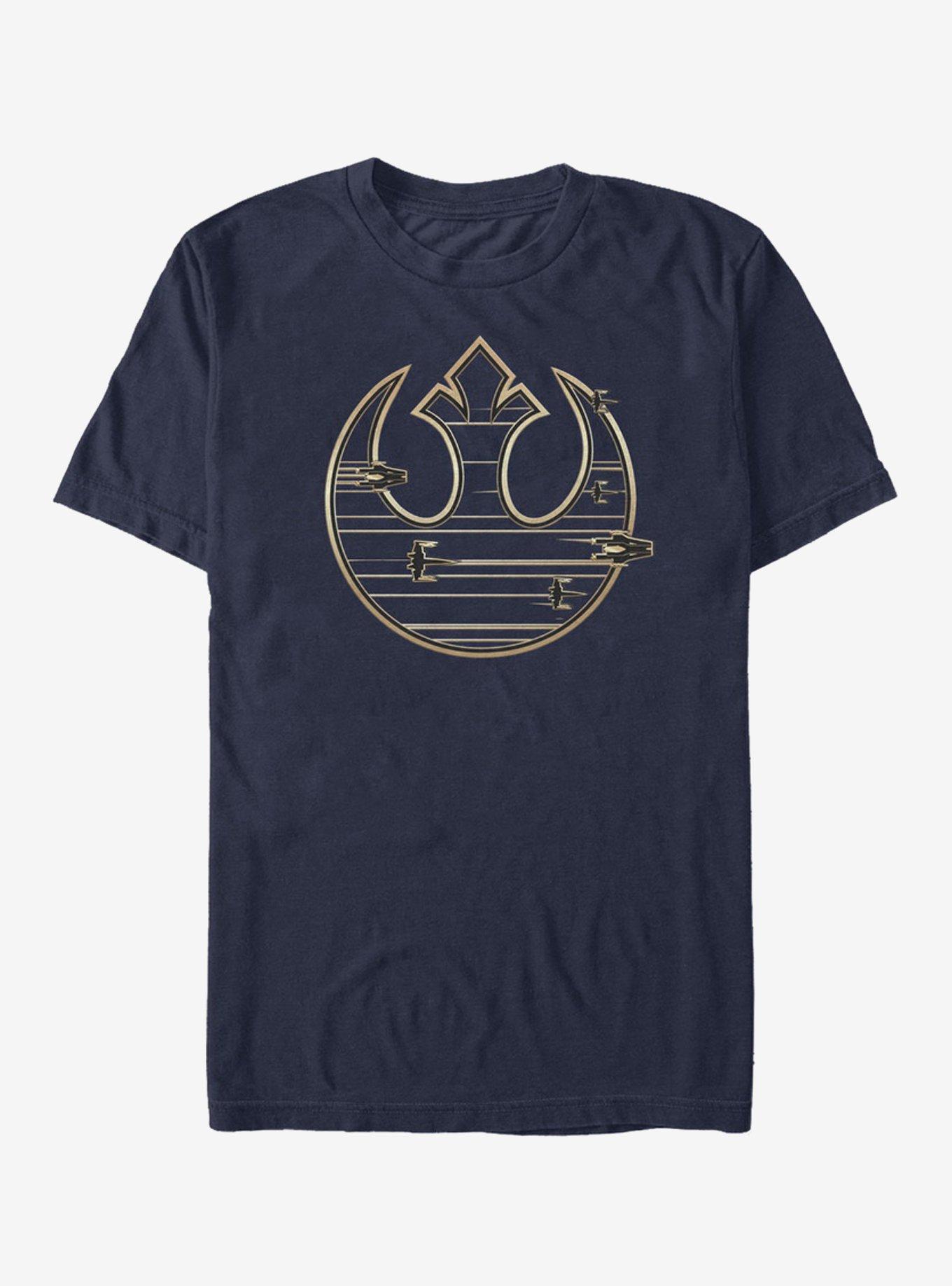 Star Wars: The Last Jedi Rebel Logo Streak T-Shirt, NAVY, hi-res