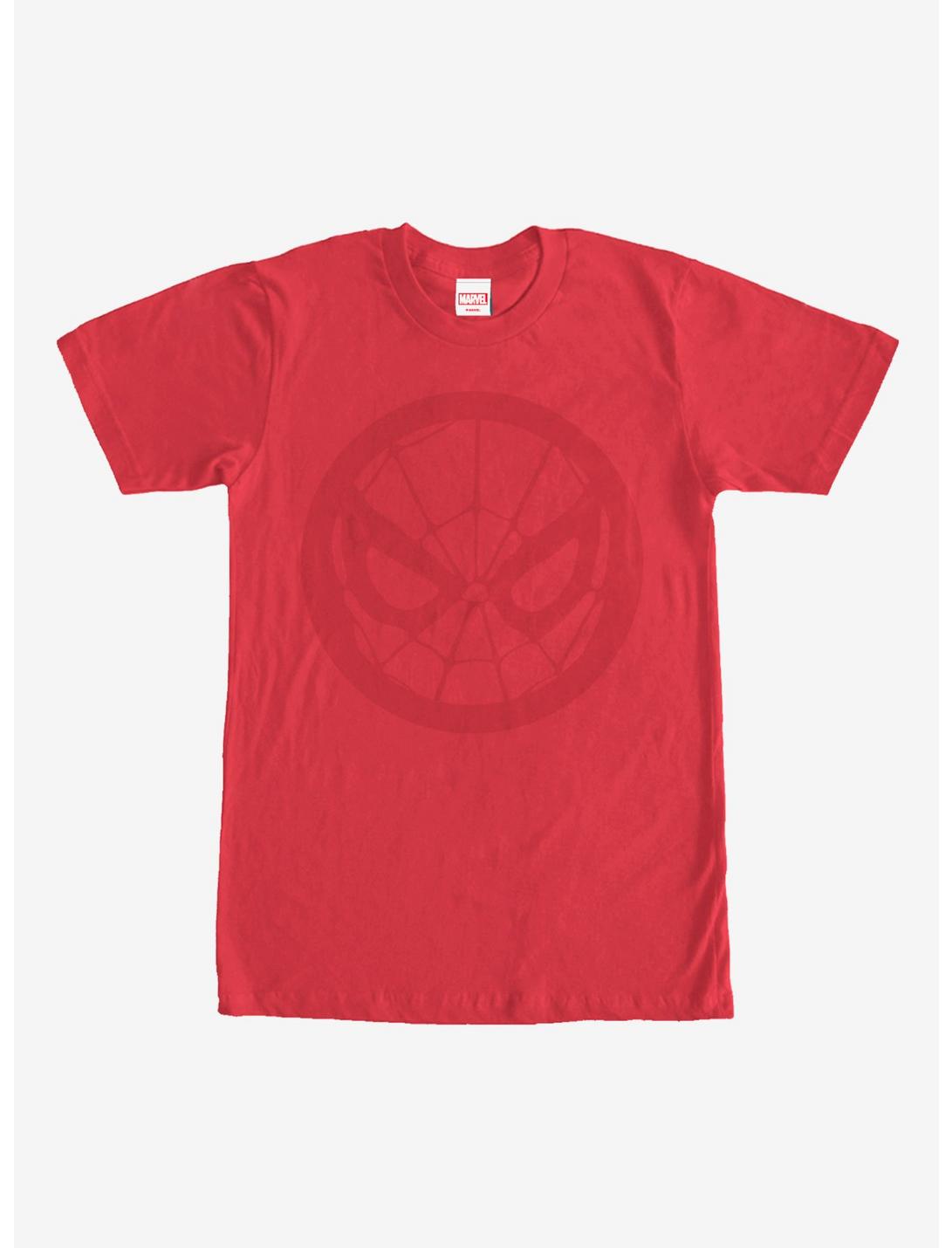 Marvel Spider-Man Mask Circle T-Shirt, RED, hi-res