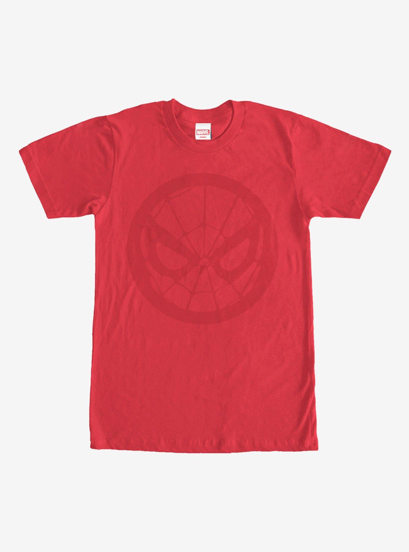 Marvel Spider-Man Mask Circle T-Shirt - RED | BoxLunch