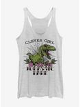 Jurassic Park Clever Girl Tattoo Womens Tank Top, WHITE HTR, hi-res