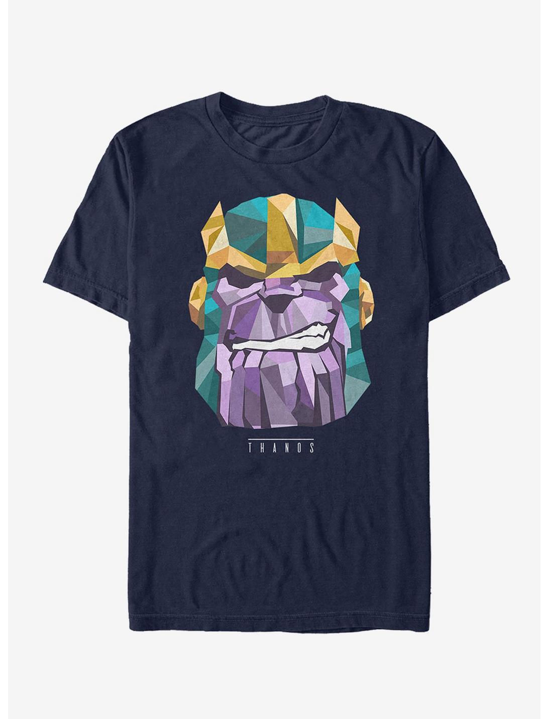 Marvel Avengers: Infinity War Geometric Thanos T-Shirt, NAVY, hi-res