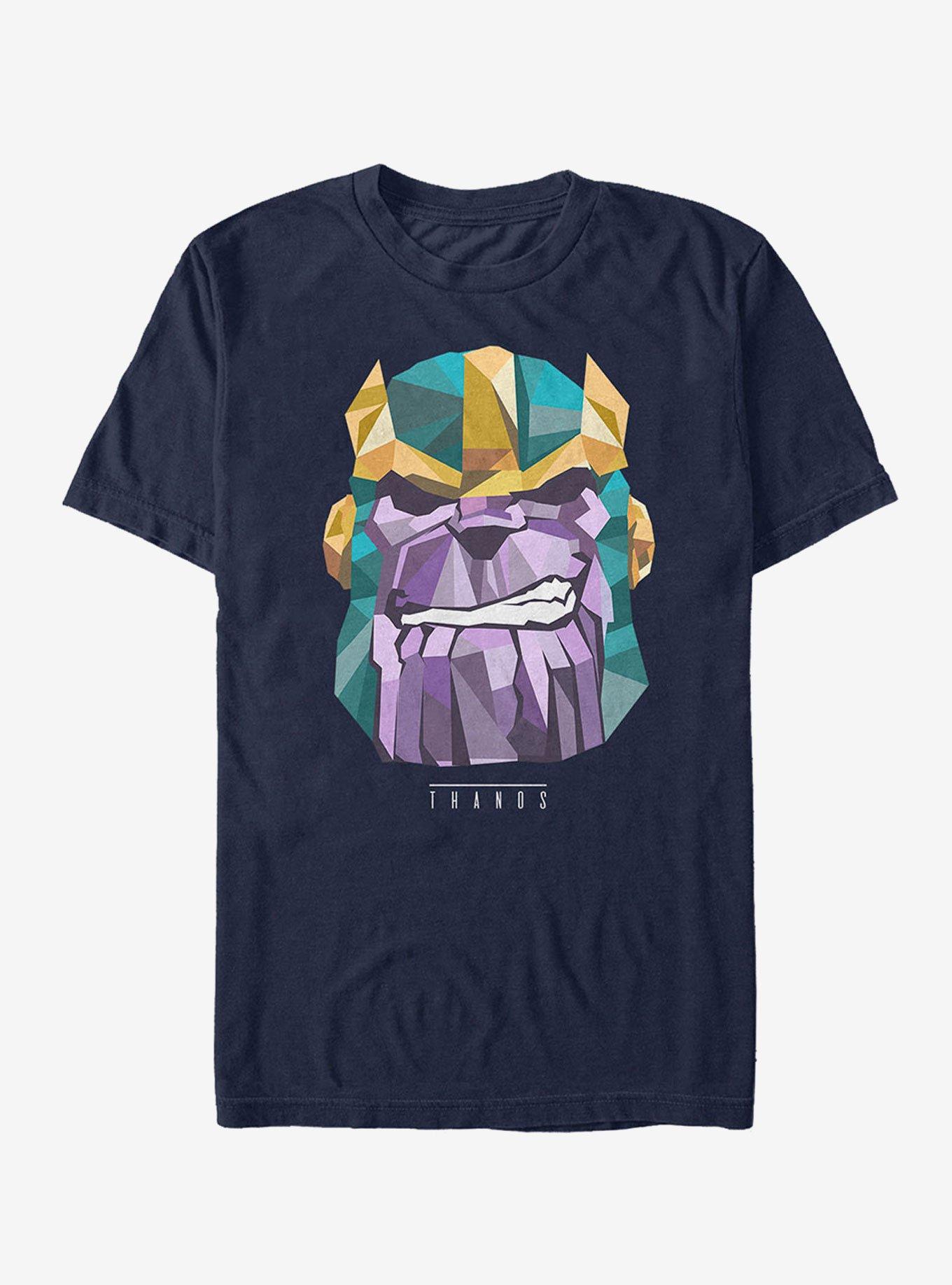 Marvel Avengers: Infinity War Geometric Thanos T-Shirt, NAVY, hi-res
