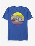 Star Wars Millennium Falcon Sunset T-Shirt, ROYAL, hi-res