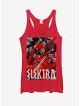 Marvel Elektra Sword Swipe Womens Tank, RED HTR, hi-res