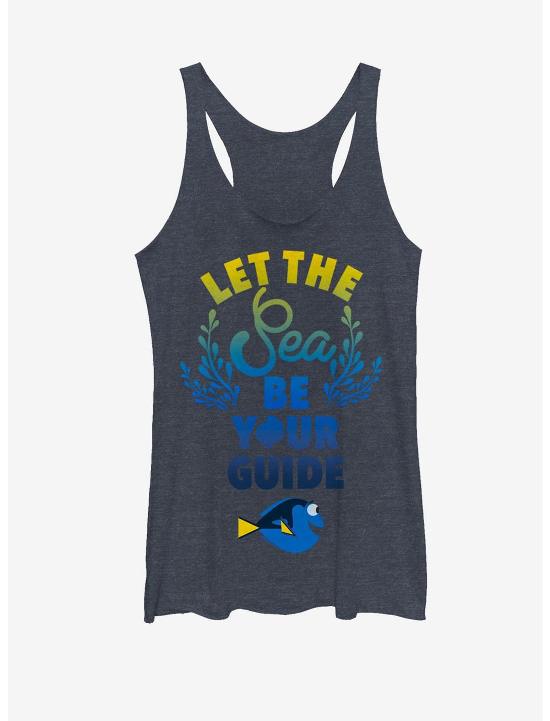 Disney Pixar Finding Nemo Let The Sea Be Your Guide Womens Tank, NAVY HTR, hi-res