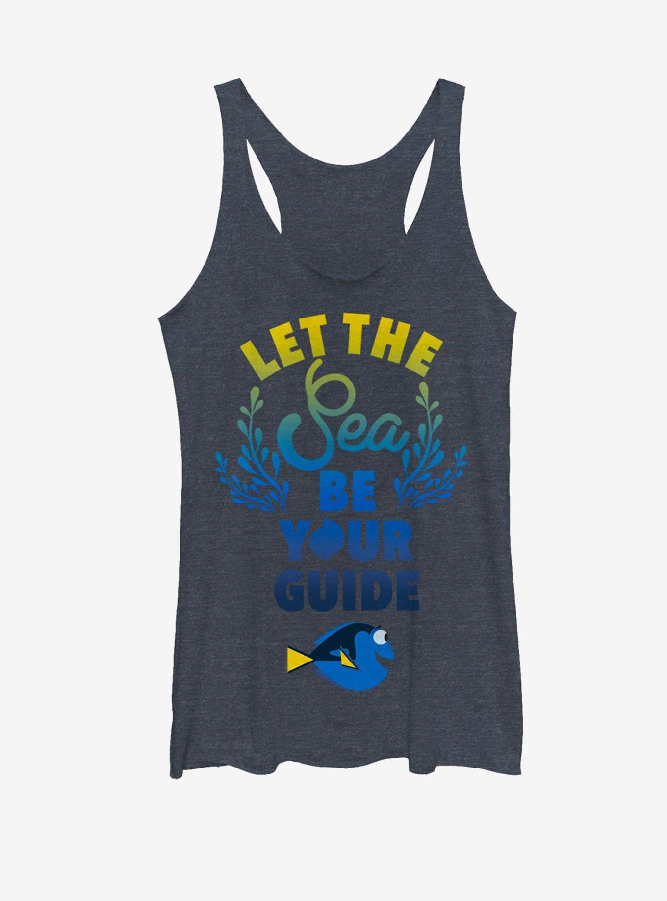 Disney Pixar Finding Nemo Let The Sea Be Your Guide Womens Tank, NAVY HTR, hi-res