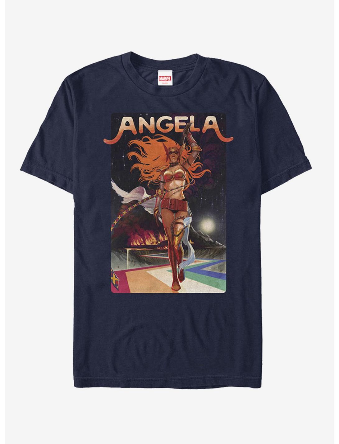 Marvel Guardians Of The Galaxy Angela Path T-Shirt, NAVY, hi-res