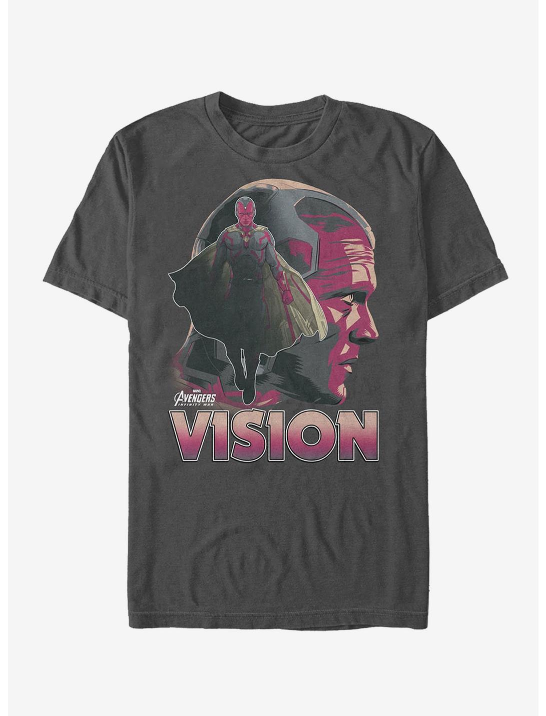 Marvel Avengers: Infinity War Vision Portrait T-Shirt, CHARCOAL, hi-res