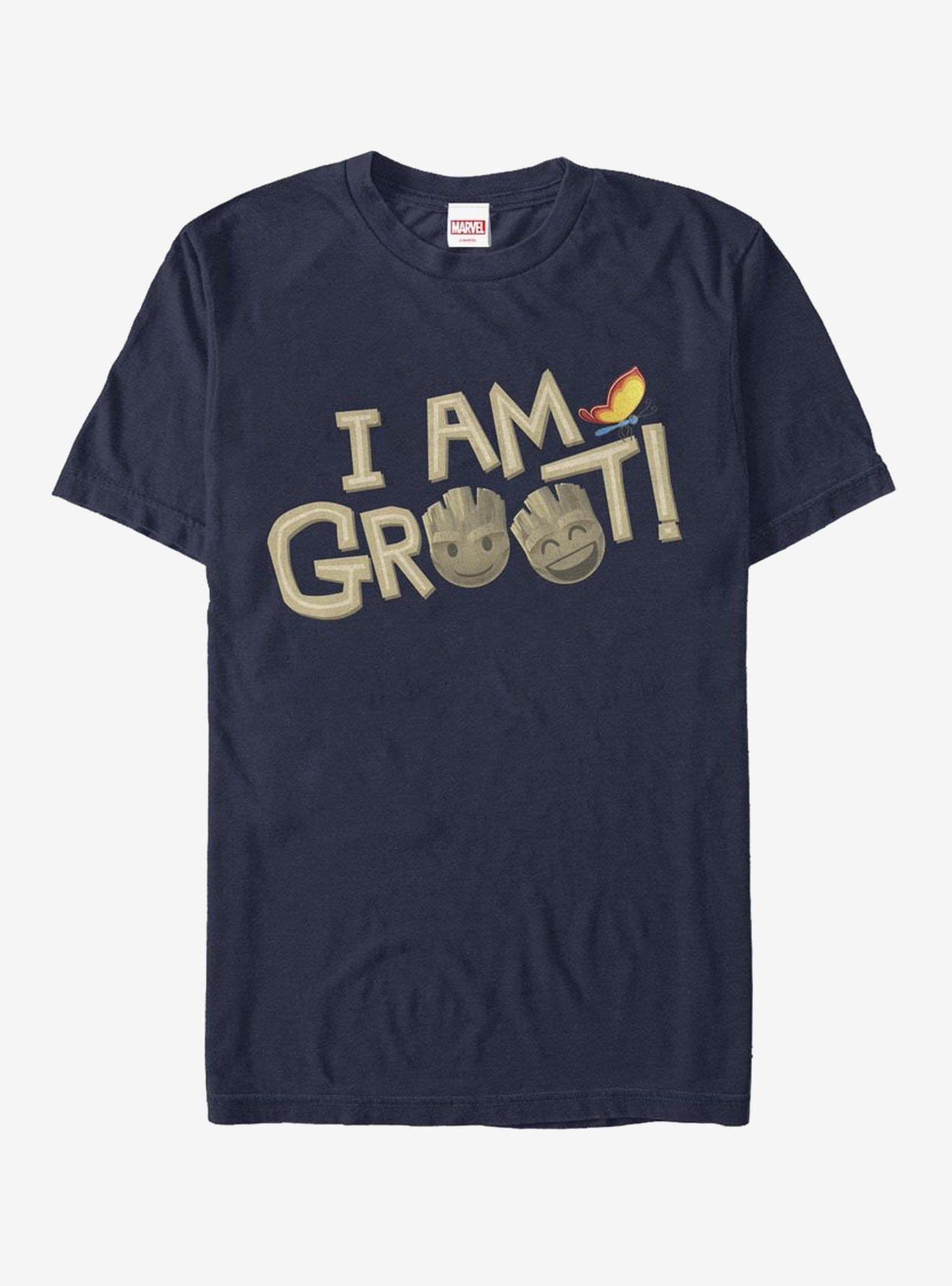 Marvel Guardians of the Galaxy Vol. 2 Groot Emoji T-Shirt, NAVY, hi-res