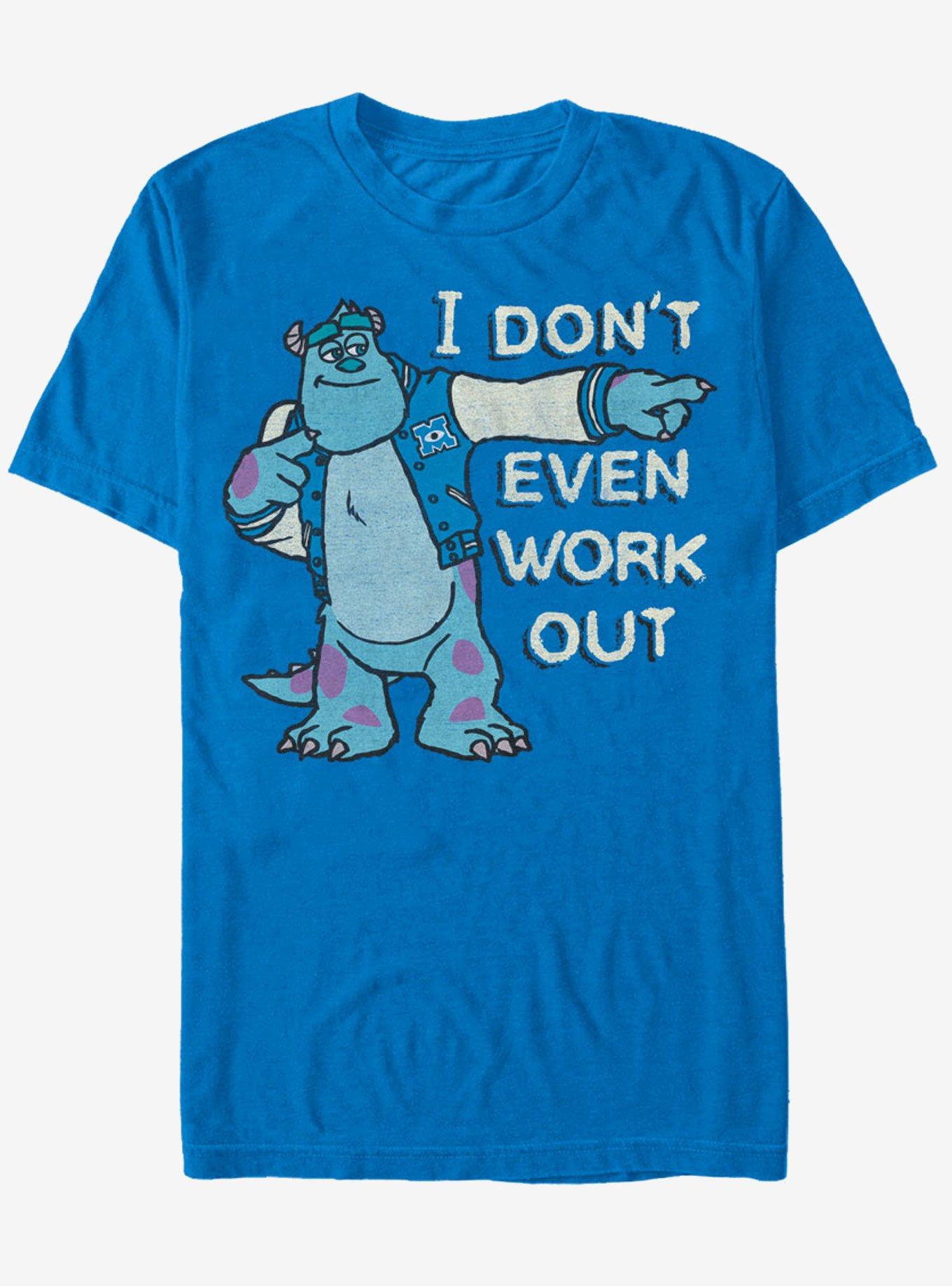 Disney Pixars Monster's University Sulley I Don't Even Work Out T-Shirt, ROYAL, hi-res