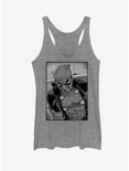 Marvel Deadpool Classic Grayscale Pose Womens Tank Top, GRAY HTR, hi-res