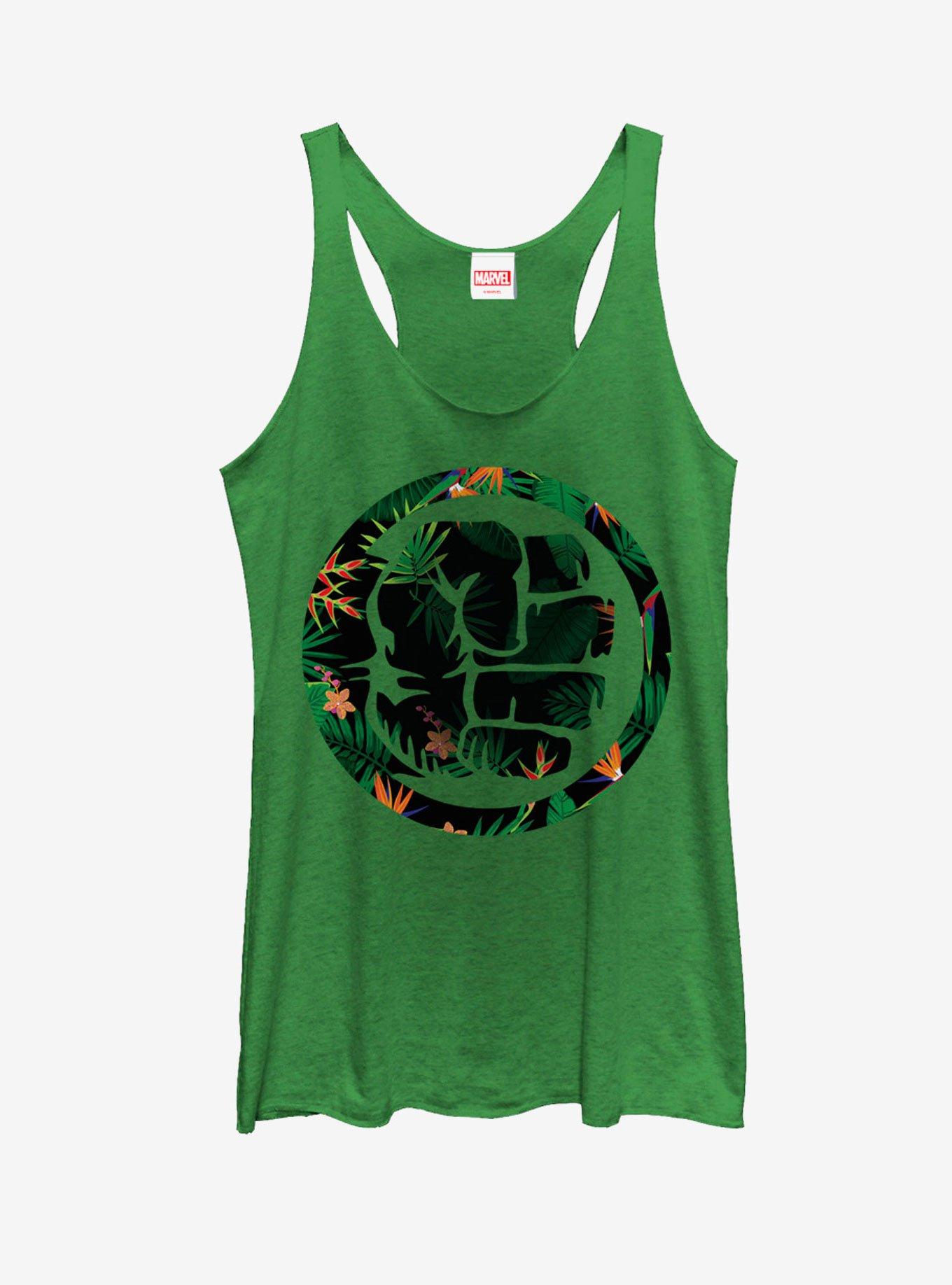Marvel Hulk Floral Print Womens Tank Top, , hi-res