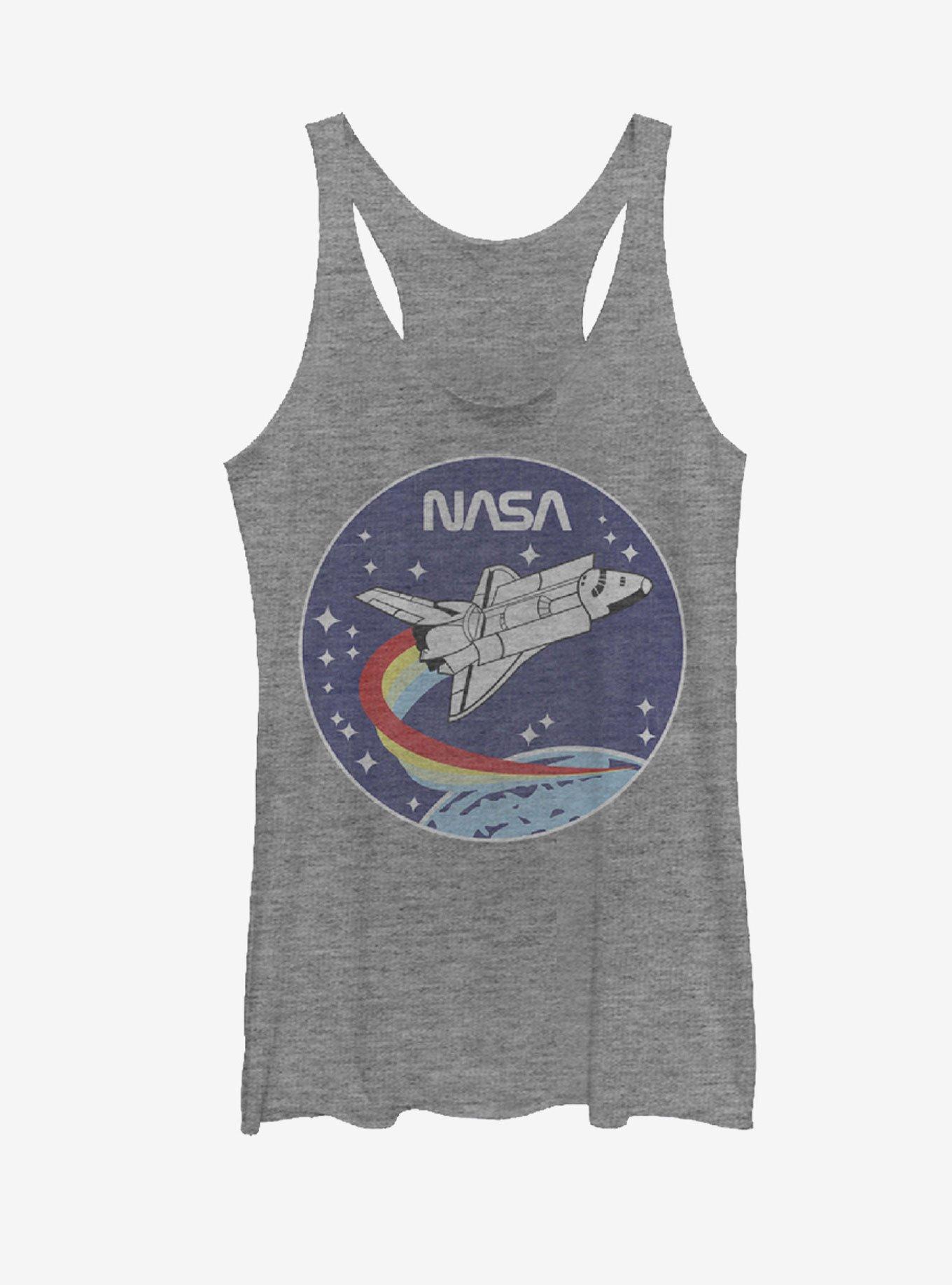 NASA Space Rocket Womens Tank, GRAY HTR, hi-res