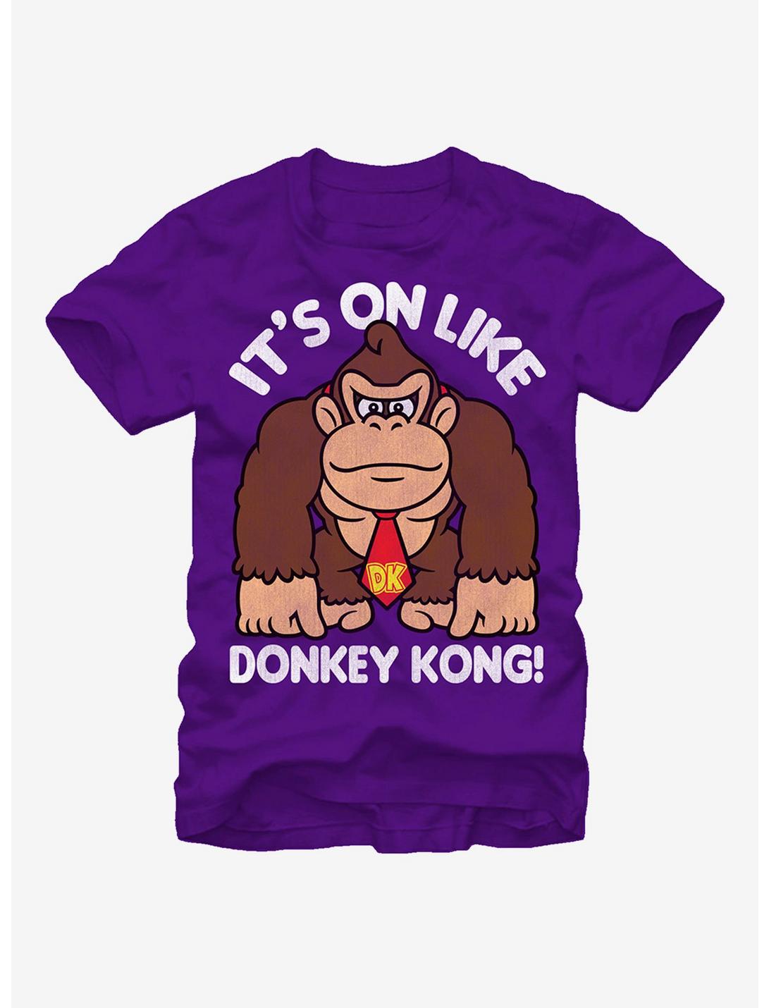 Plus Size Nintendo Donkey Kong Fist Pump T-Shirt, PURPLE, hi-res