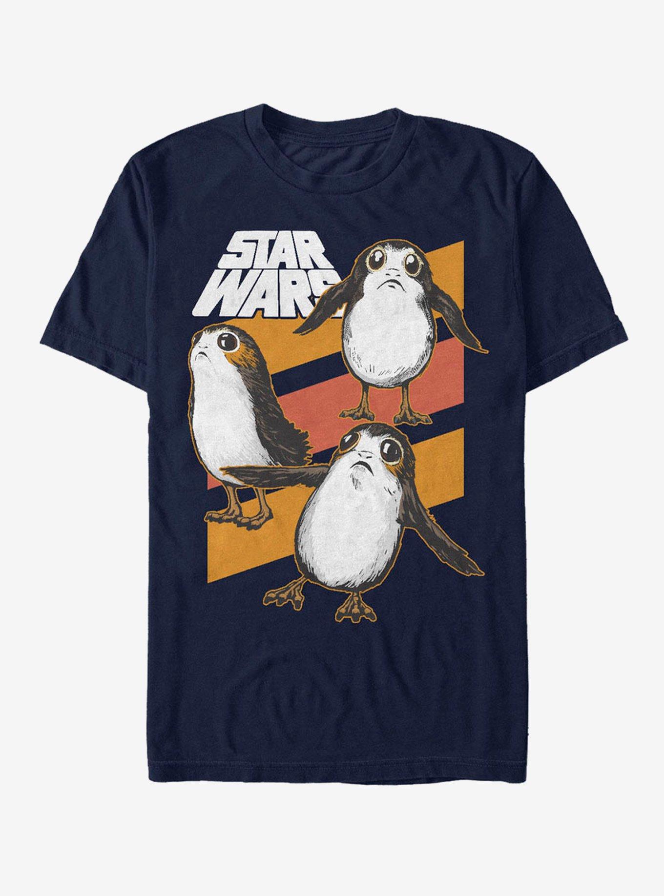 Star Wars Porg Stripes T-Shirt, NAVY, hi-res