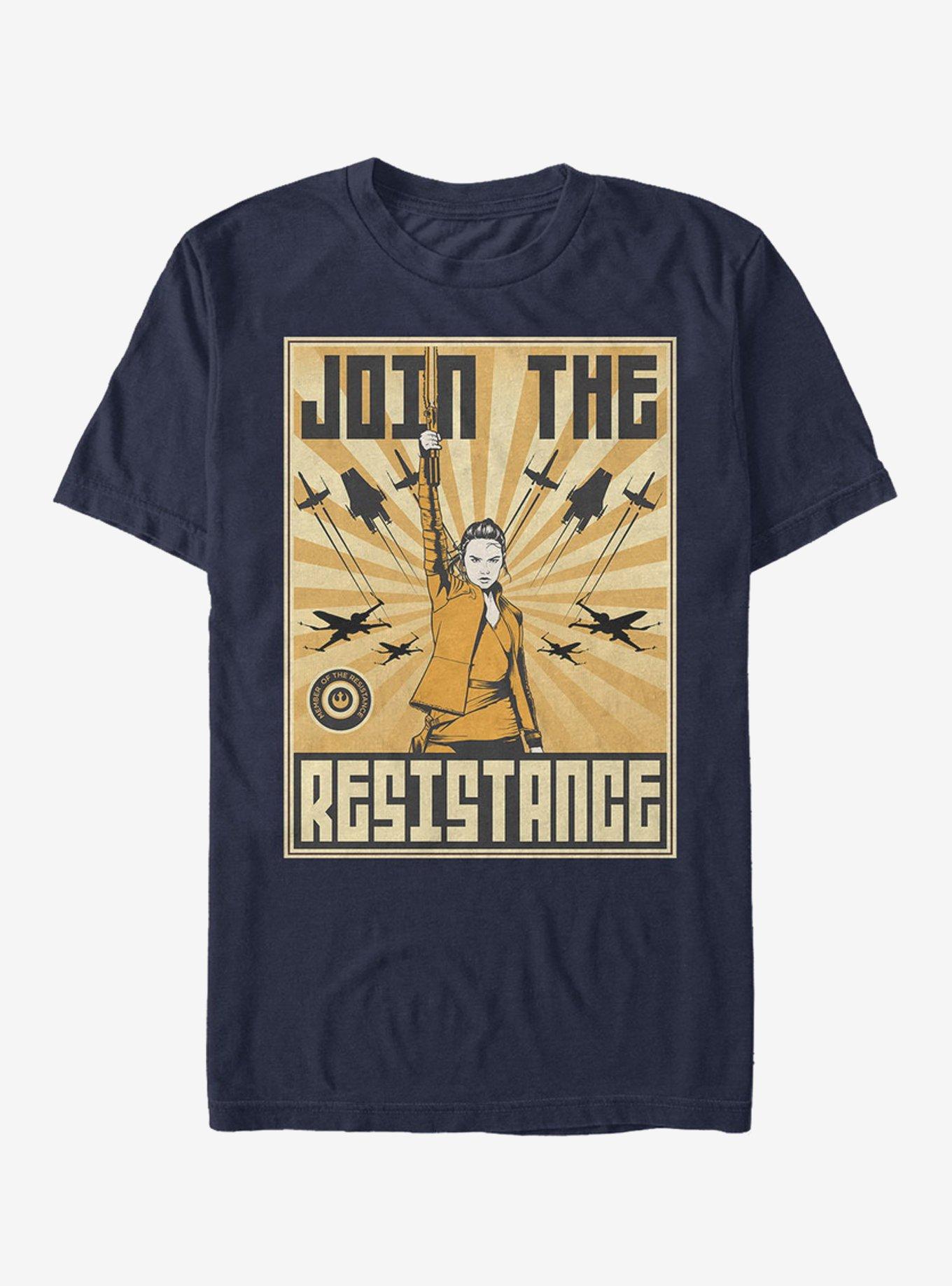 Star Wars Rey Resistance Propaganda Frame T-Shirt, , hi-res