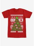 Star Wars Ugly Christmas Sweater Tree T-Shirt, RED, hi-res