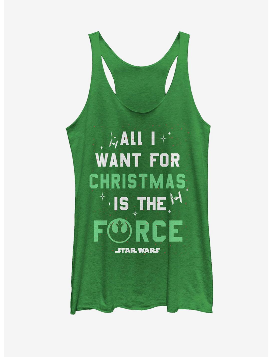 Star Wars Christmas I Want Force Womens Tank, ENVY, hi-res